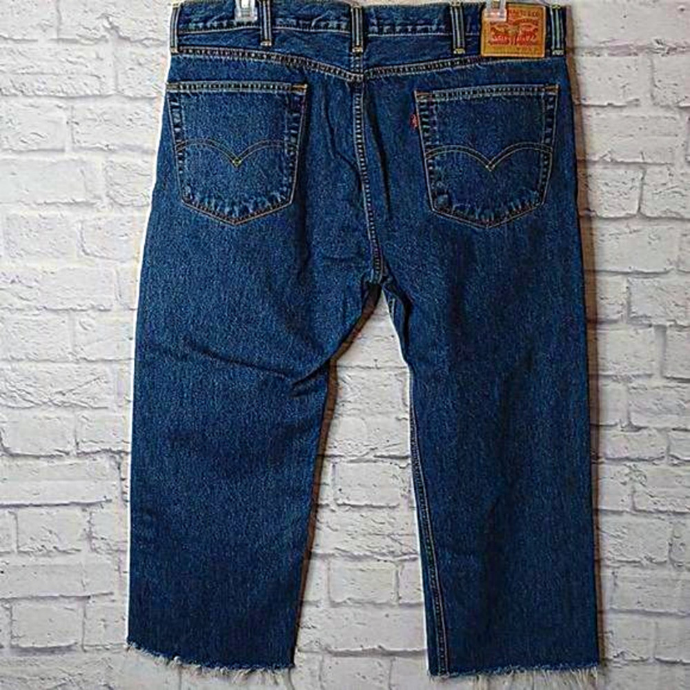 Levis 505 Relaxed Fit Jeans Waist 40 Cut‎ off Frayed
